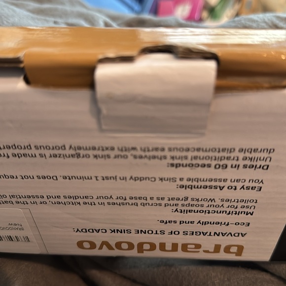 NWT Stone Marble Tray Fast Drying Stone Sink Kitchen Soap Caddy 9.8x3.9 inches - Picture 6 of 6